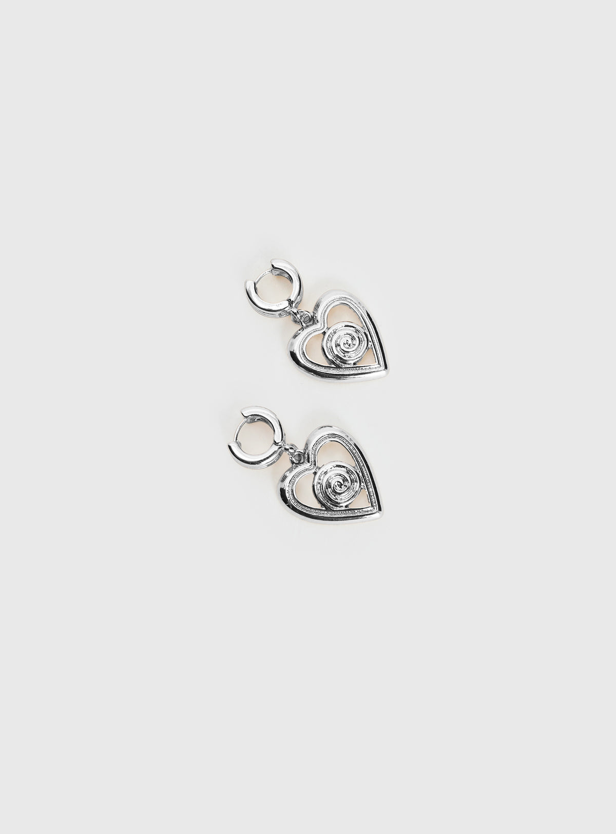Giabella Heart Earrings Silver