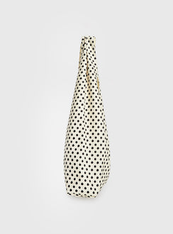 Sunday Sunrise Slouchy Bag White Polka Dot