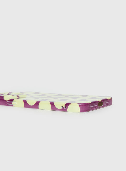 Evyna iPhone Case Yellow / Plum Polka Dot