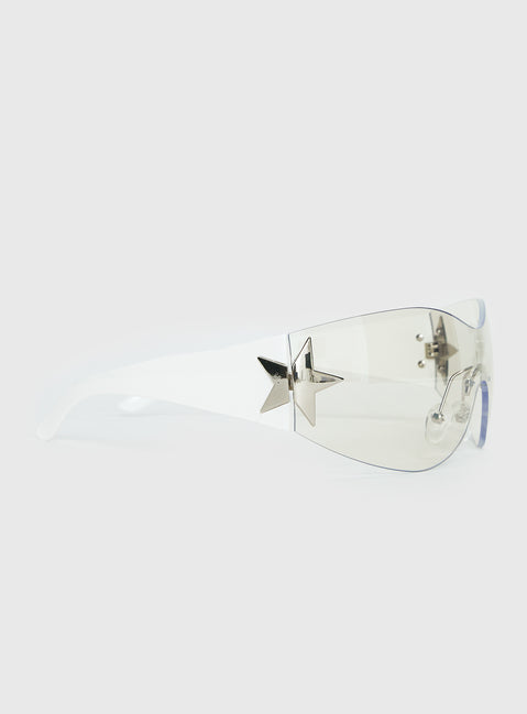 Audree Star Detail Sunglasses Silver / Smoke