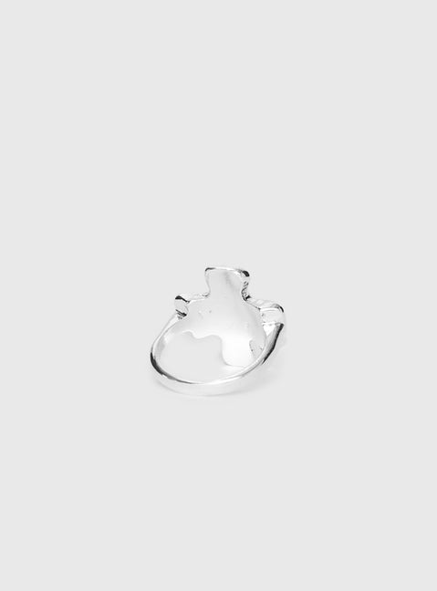 Falling Back Ring Silver