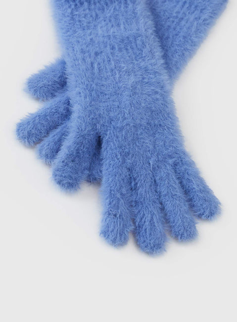 Prichard Fluffy Gloves Blue
