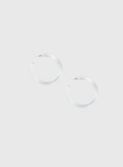 Stars Shine Hoop Earrings Clear