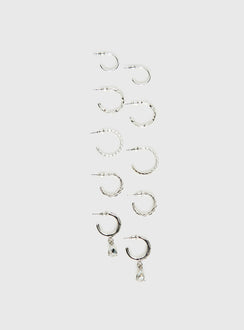 Delfine Earring Pack Silver