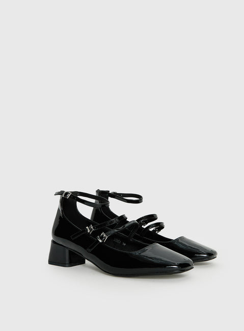 Berta Heels Black Patent