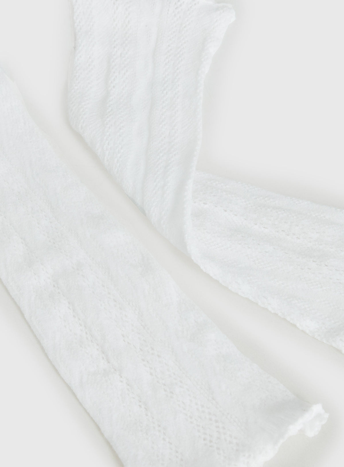 Westie Lace Leg Warmers White