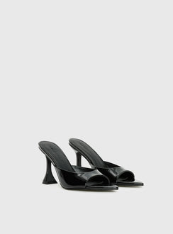Let Love In Peep Toe Heels Black