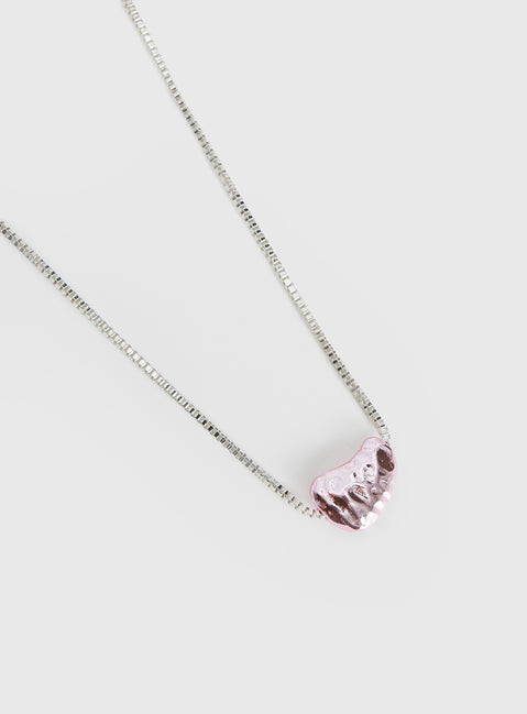 Living Large Pendant Necklace Pink