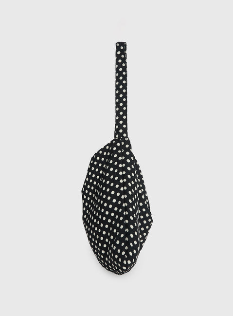 Tempting Tote Bag Black Polka