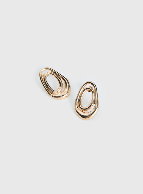 Be Alright Earrings Gold