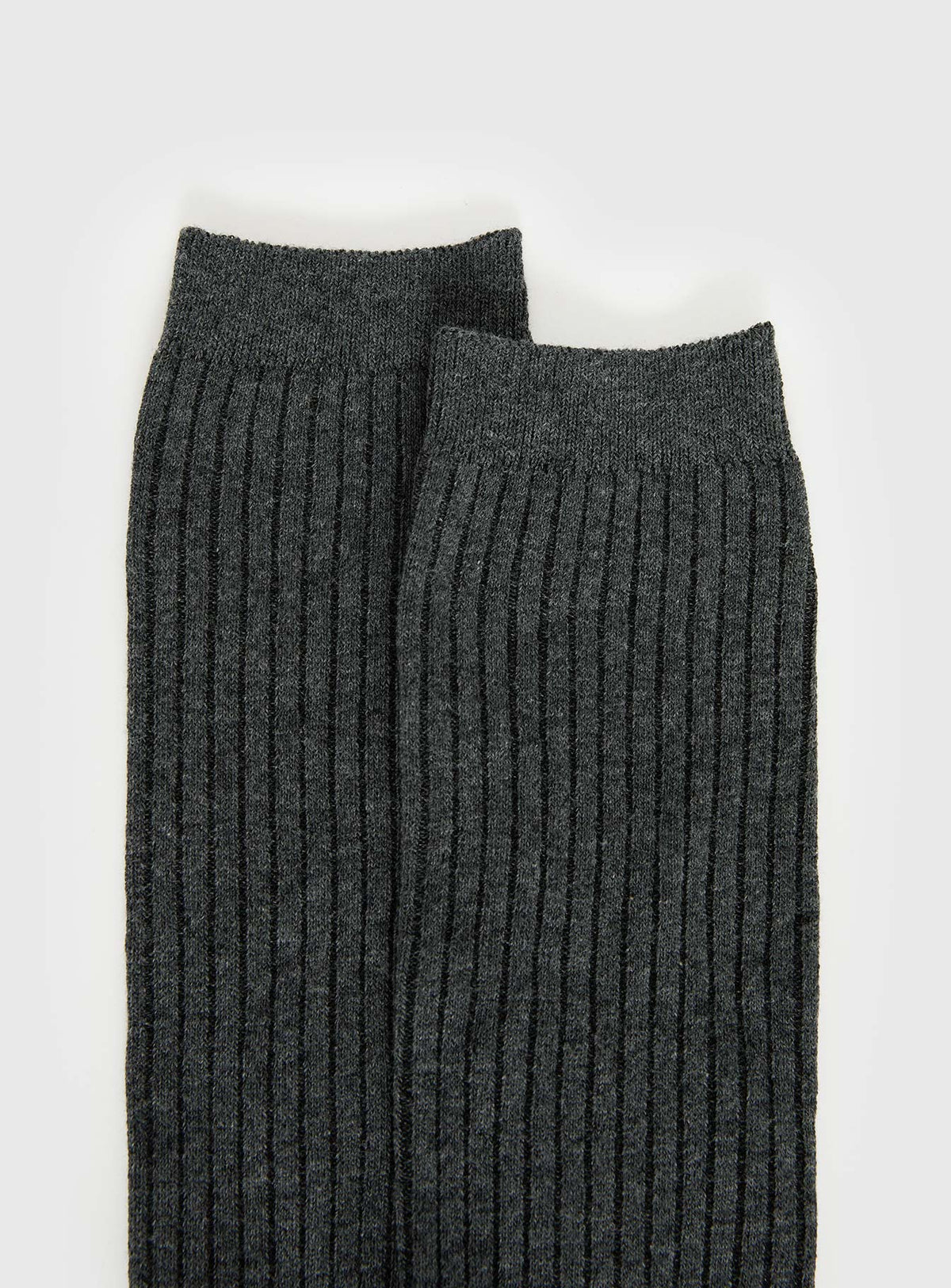 Nayara Ribbed Socks Dark Grey Marle