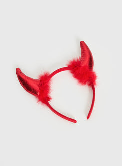 Dark Spell Devil Ear Headband Red