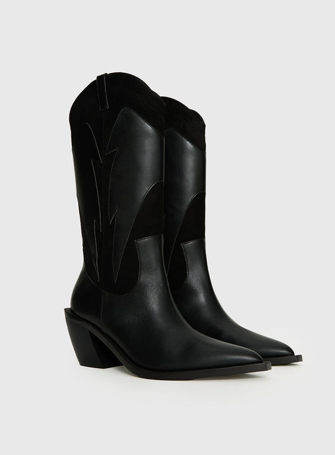 Takes You Far Cowboy Boot Black