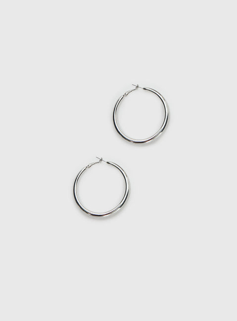 Raskin Hoop Earrings Silver