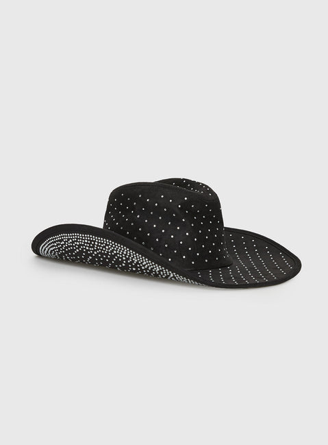 Tennessee Diamante Cowboy Hat Black