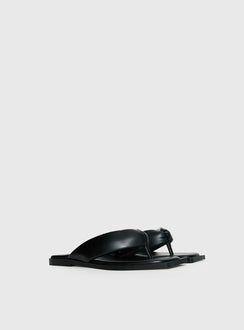 Rylin Puff Thong Sandals Black