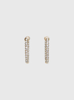 Merivale Diamante Earrings Gold