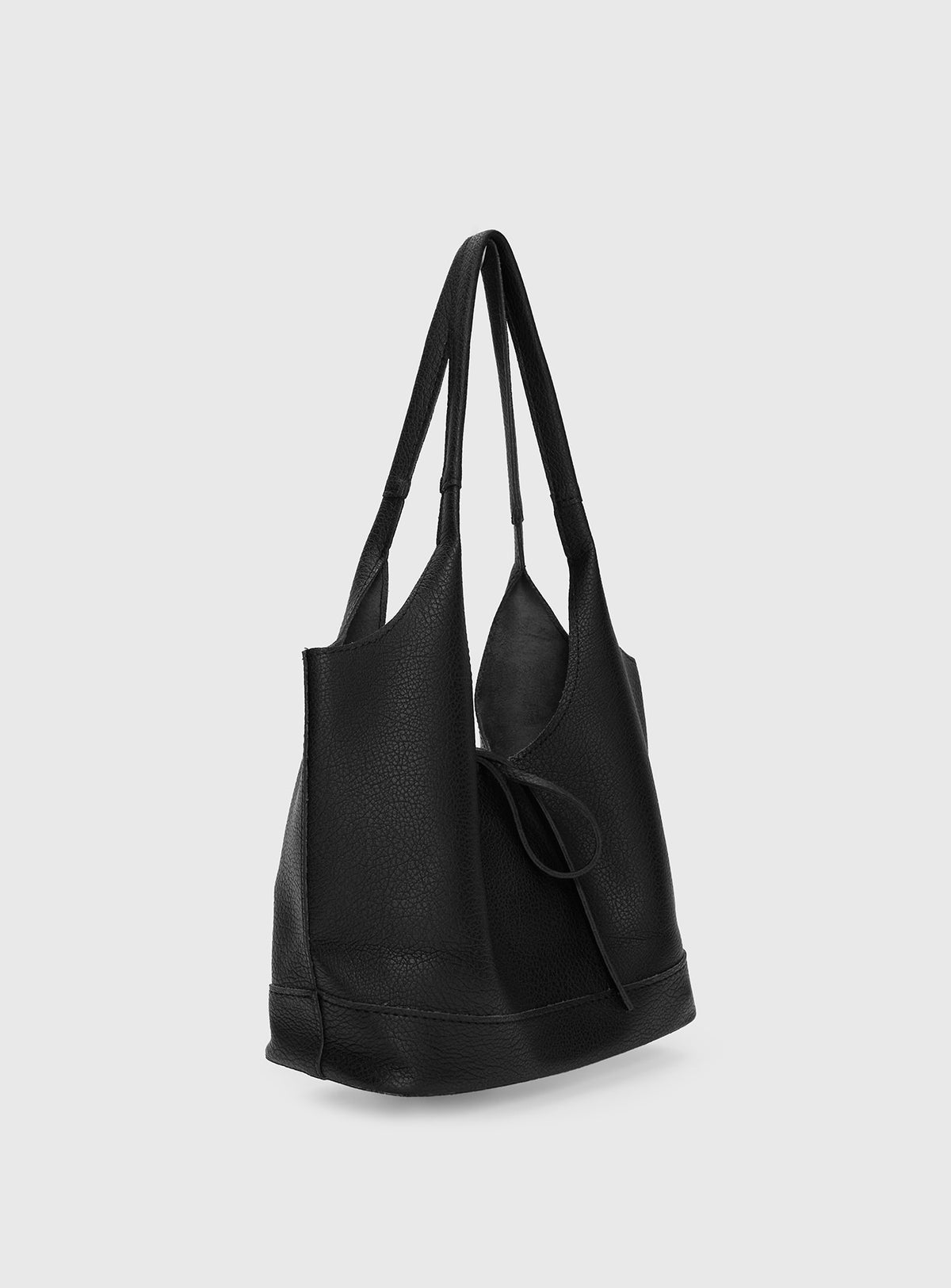 Nonstop Bow Detail Shoulder Bag Black