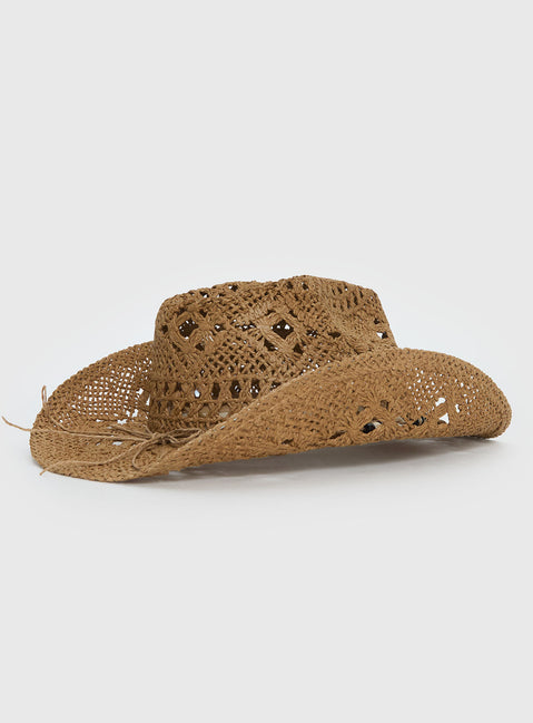 Azuria Straw Cowboy Hat Tan