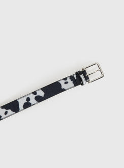 Double Back Faux Suede Belt Cow