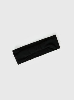 Isalyn Button Headband Black