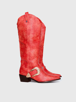 Rhode Cowboy Boots Red