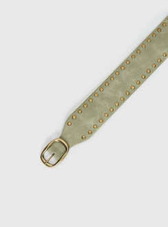 Spheres Stud Belt Sage / Gold