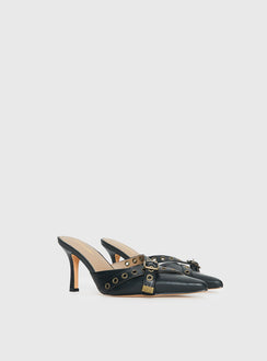 Compelling Pointed Toe Heels Black