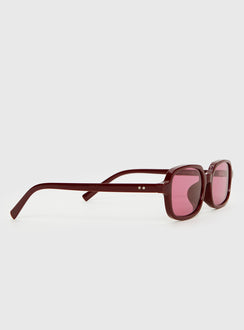 Such A Sweetie Rectangle Sunglasses Red