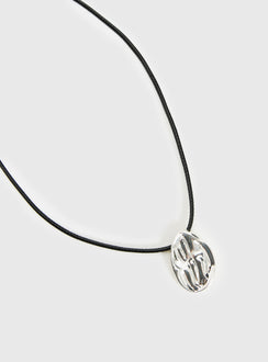 Mayve Cord Necklace Silver