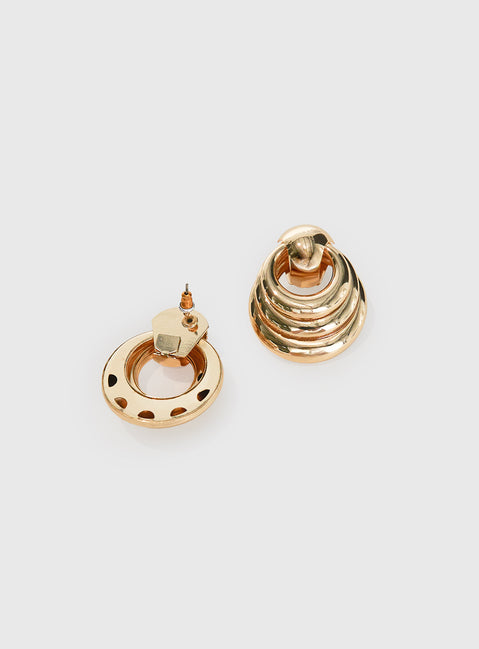Time Goes By Earrings Gold