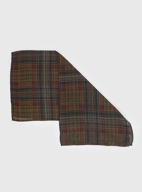 Bonbon Scarf Brown Check