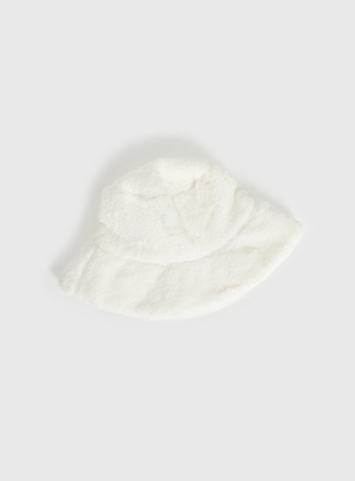 Theo Plush Bucket Hat White