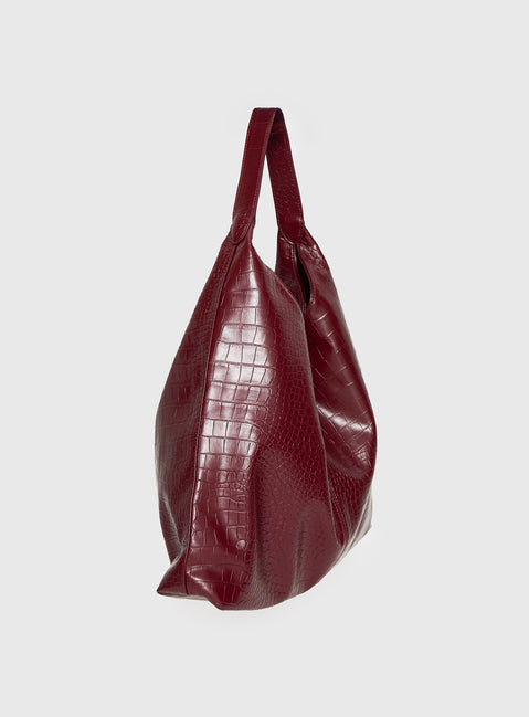 Treat Me Nice Oversized Shoulder Bag Red