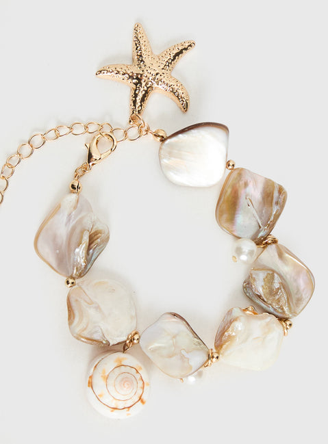 Amplitude Shell-look Bracelet Gold