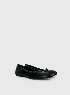 Therapy Harajuku Split Toe Ballet Flats Black