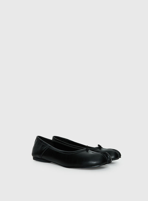 Therapy Harajuku Split Toe Ballet Flats Black