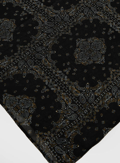 Solara Scarf Black Paisley