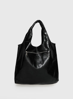 Find Your Love Eyelet Detail Shoulder Bag Black