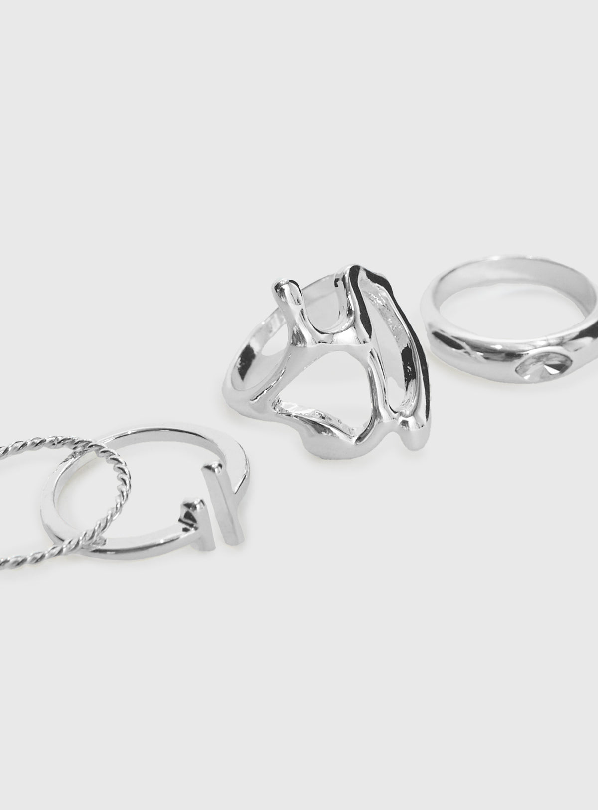 Better Together Ring Set Silver