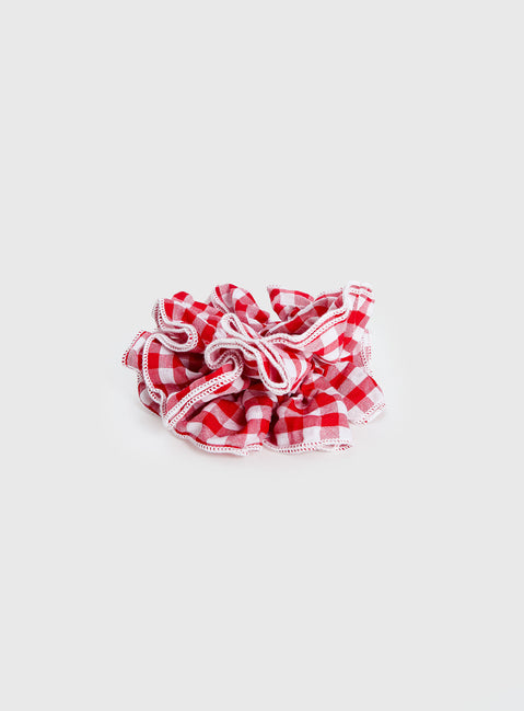 Cheshire Scrunchie Red Gingham