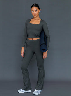 Grey yoga pants