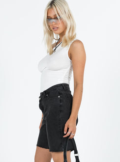 product Xena Long Denim Shorts Black Princess Polly High Waisted Shorts 