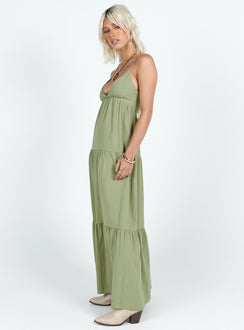 product Princess Polly Square Neck  Chelsea Maxi Dress Sage Green
