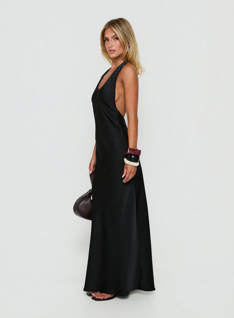 Bare Halter Maxi Dress Noir