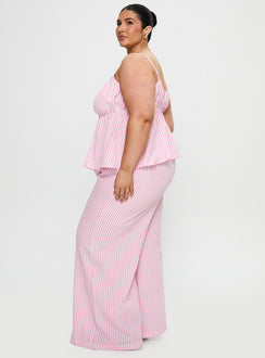 Cassini Set Pink Stripe Curve