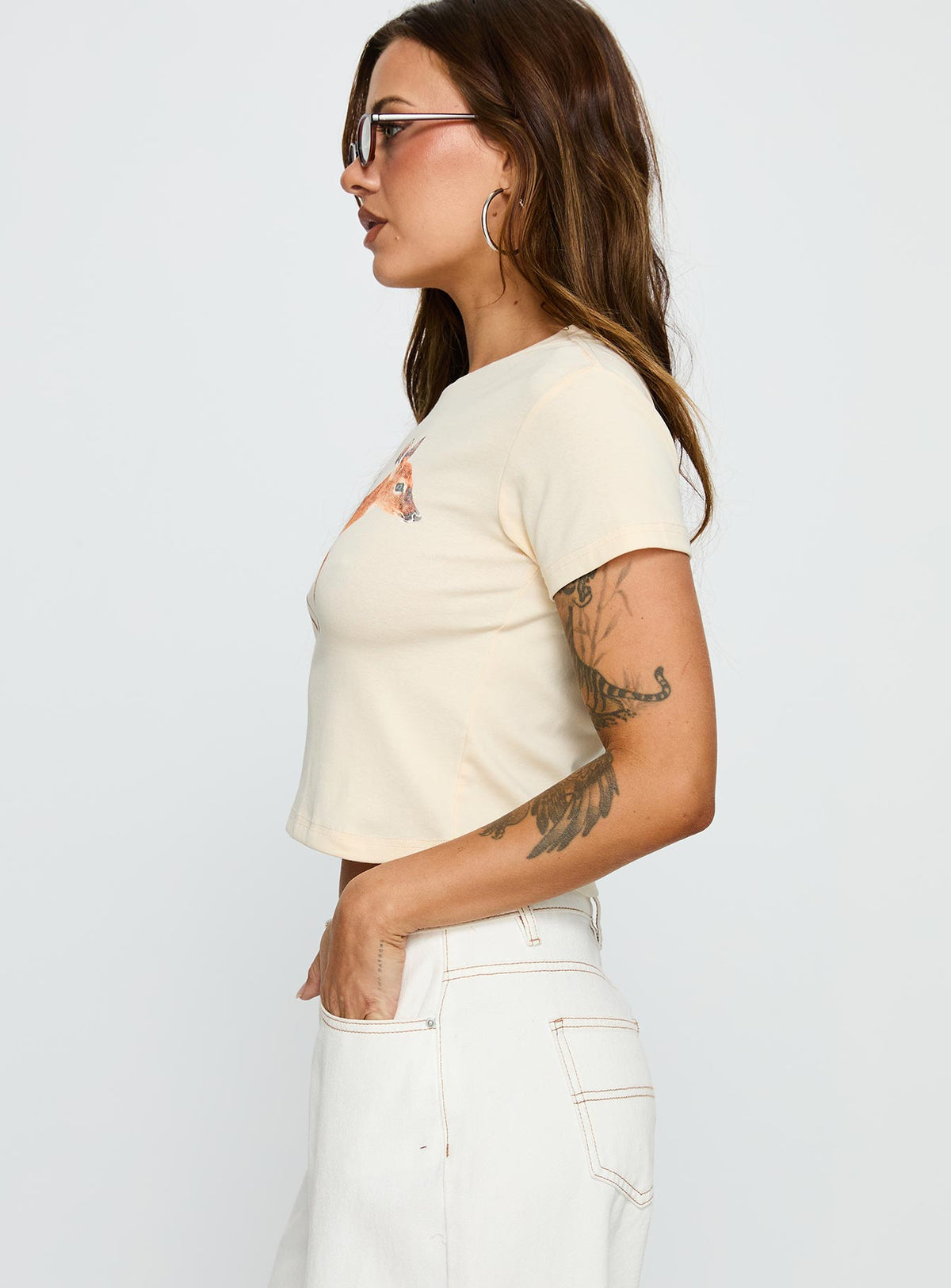 Dearly Loved Graphic Baby Tee Cream