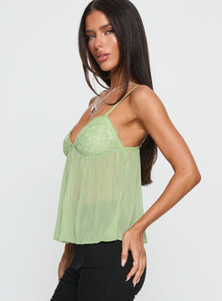 Zami Pleat Top Green