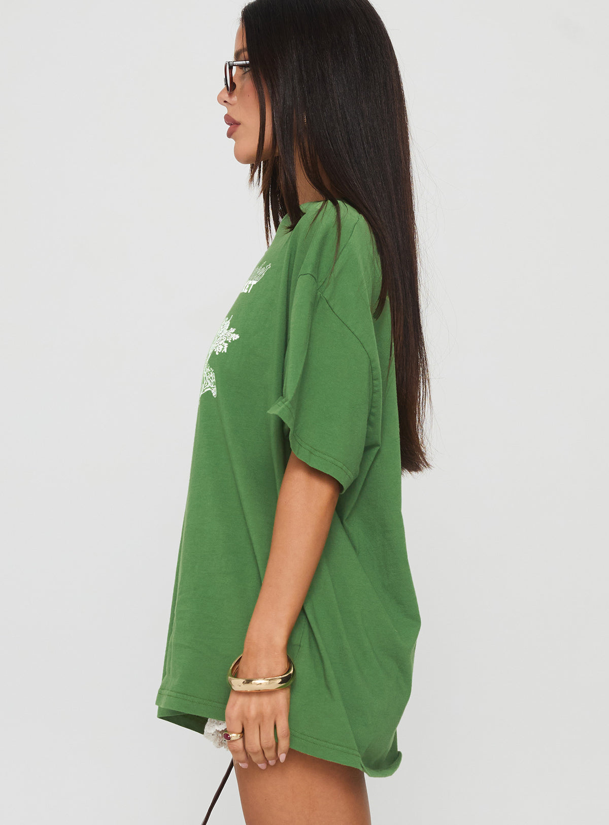 Farmers Market Oversized Graphic Tee Green