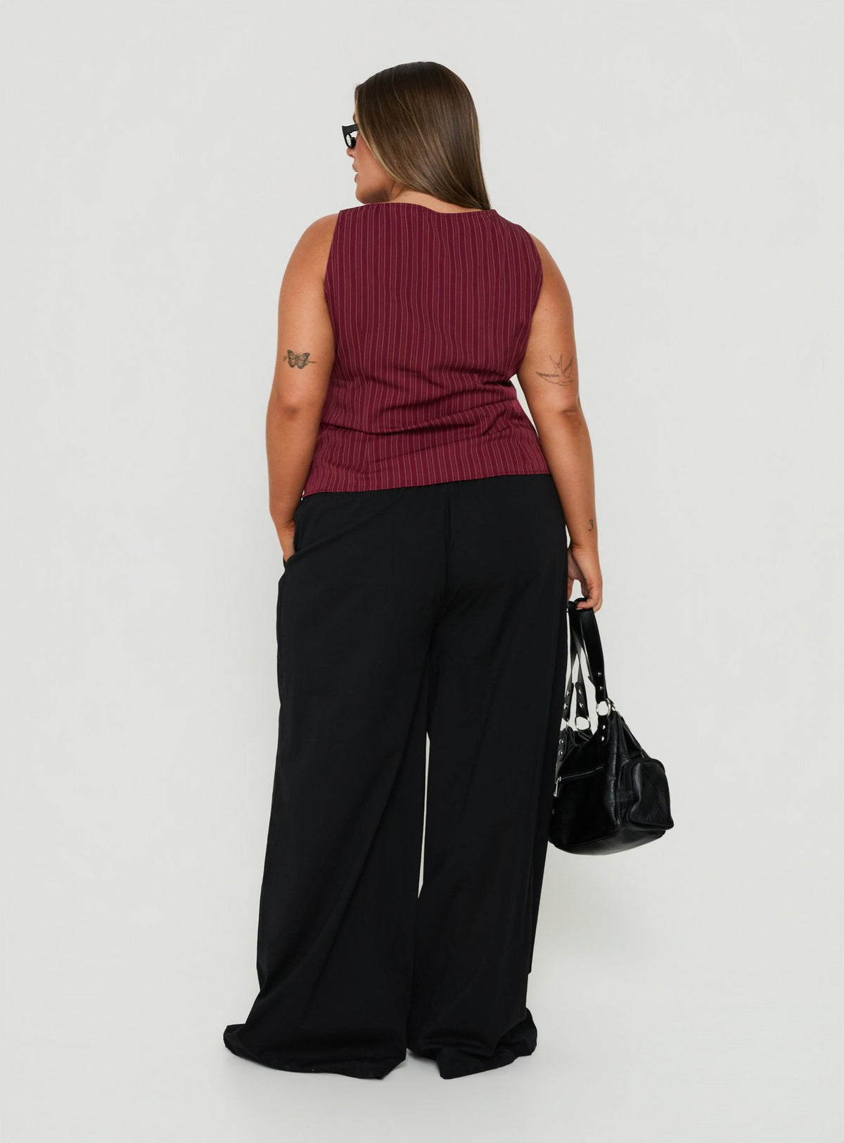 Lunea Concealed Waistband Pants Black Curve